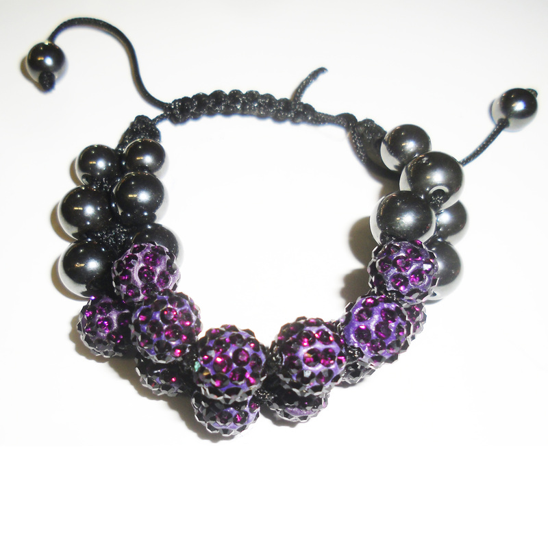 Shamballa Bracelet purple 